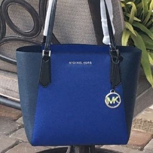 Michael Kors Kimberly Cobalt Blue Tote NWT